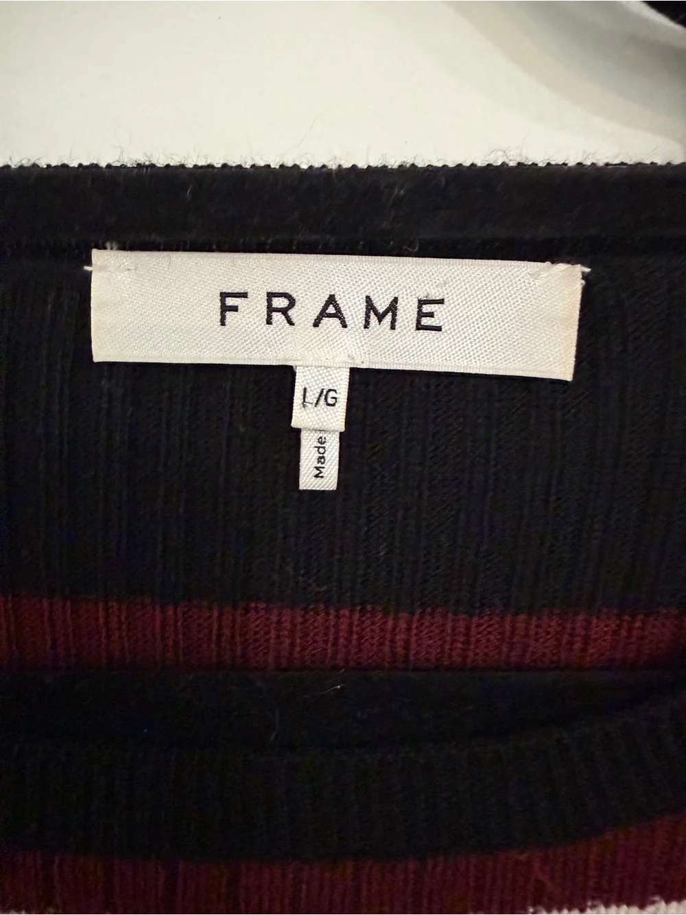 Frame Striped Ribbed Top Like New! - Picture 5 of 6